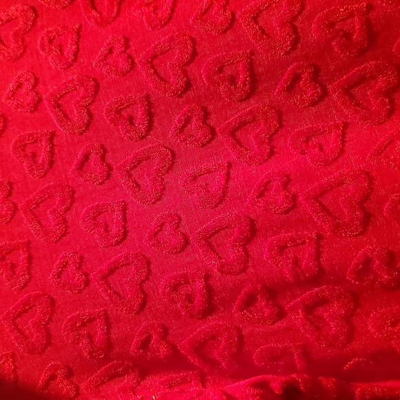 All That Jazz -  VINTAGE Red Heart Midi Dress with Boatneck and Short Sleeves - Picture 4 of 4